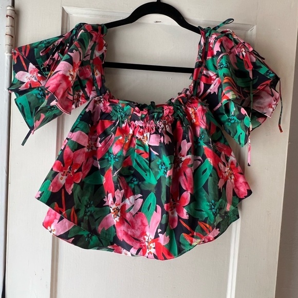 Marissa Webb Leona Off Shoulder Top Tropical S - Picture 6 of 9
